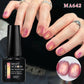 MEET ACROSS Guava & Grape Color Cat Magnetic Gel Green Glass Bead Cat Eye Gel Soak Off UV Gel Nail Art Varnish Salon Home DIY