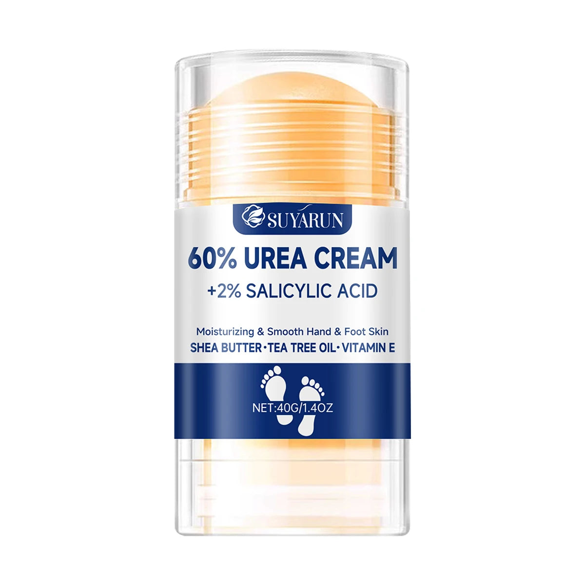 SUYARUN 60% Urea Foot Cream Stick - Moisturizing & Exfoliating, Cracked Heel Repair, Deep Hydration for Dry Feet, Long protect.