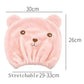 Super Absorbent Hair Drying Bath Towel Cap Cute Cartoon Bear Microfibre Soft Dry Hair Wrap Bathroom Accessories Bonnets