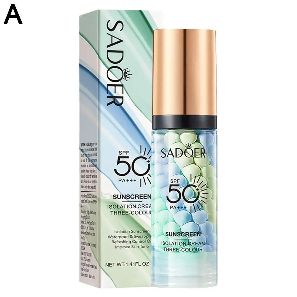 SPF50+ Makeup Primer Moisturizing Isolation Cream Invisible Pores Facial Base Brighten Correcting Skin Tone Refreshing Cosmetics