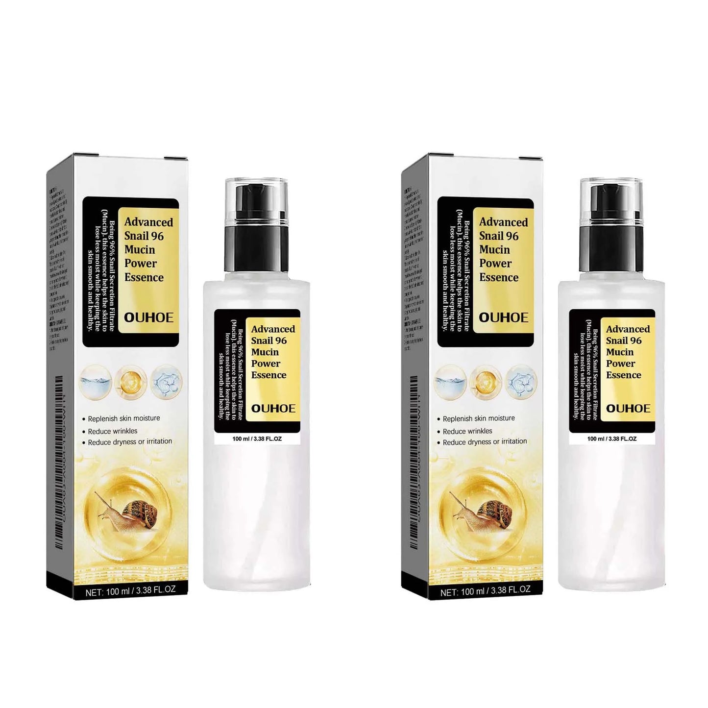 Snail Mucin Peptide Essence,Hyaluronic Acid Skin Repair Serum,Lightens Wrinkles And Dark Spots,Face Moisturizing and Hydrating