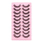 10Pairs 3D Mink Lashes russian strip lash Dramatic False Eyelashes Faux Cils Makeup Wholesale Fake Eyelash Extension