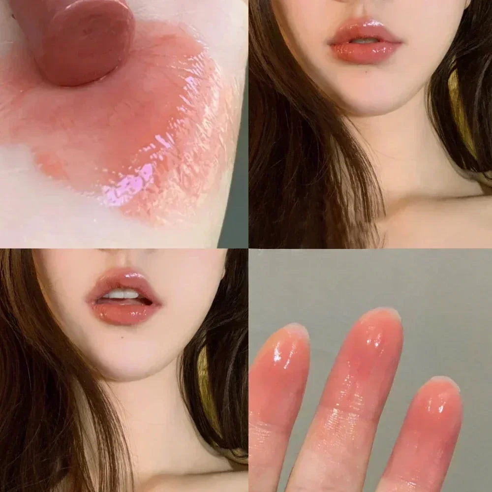 Jelly Tinted Lip Balm Makeup Moisturizing Cherry Peach Non-Stick Cup Anti-cracking Red Lipstick Repairing Lips Care Cosmetics