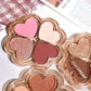 Lucky Clover Eyeshadow Palette, Daily Earthy Color, Fine Glitter, Pearlescent Matte, Pure Lust Four-Color Eyeshadow Palette