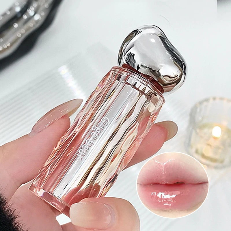 Crystal Translucent Lip Glaze – Moisturizing, Long-Lasting, Natural Red Lip Color, Easy-to-Wear Lip Gloss