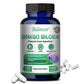 Ginkgo Biloba Extract, B Vitamin Supplement, Supports Brain Function and Memory, Focus, Stress Relief, 60/120 Veggie Capsules