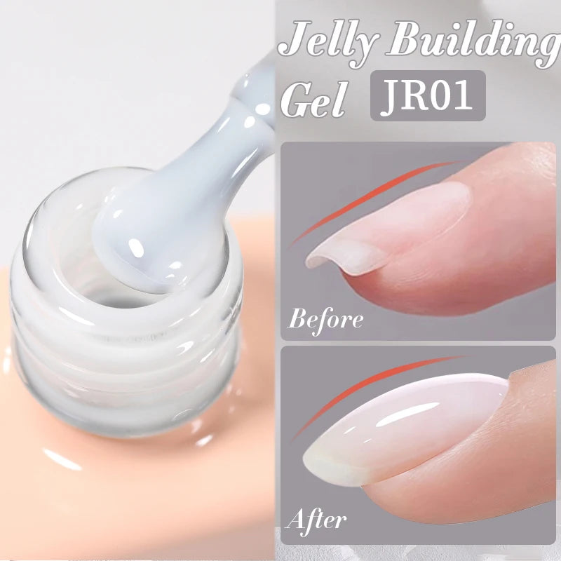 UR SUGAR 7ml Nude Crystal Rubber Base Gel Natural Color Semi Permanent Soak off UV LED Gel Nail Art Varnish
