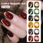 MEET ACROSS 7ml Golden Cat Magnetic Gel Nail Polish Dark Brown Red Green Christmas Nail Art Varnish Winter Autumn For Nails