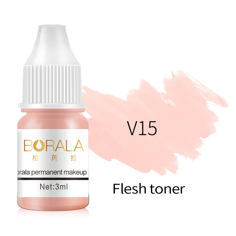 Borala 26 Colors Permanent Makeup Pigment Lip Tattoo Inks Vegan Eyebrows Microblading Pigments 3ml Body Art Ink for PMU Artists