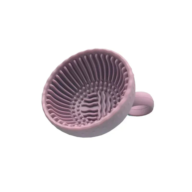 1pc Quick Clean Makeup Brush Cleaner Silicone Scrubber Box Beauty Egg Powder Puff Non-slip Deep Cleaning Bowl Clean Mat Tools