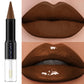1PC Waterproof 2 In 1 Double Head Lipstick Lip Coat Set  Long Lasting Coat 24HR Makeup Gifts Lip Tint Plumper Lip Oil Lip Glaze