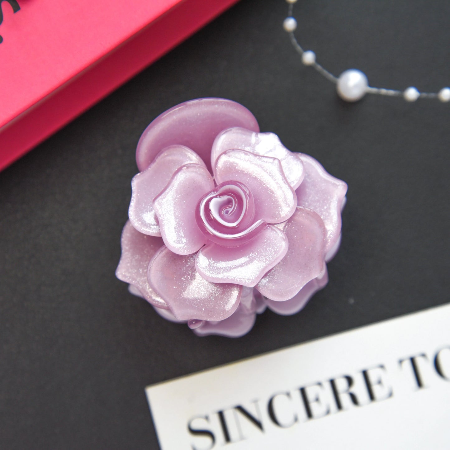 New French Three-dimensional Camellia Hair Claw Acetate Elegant Flower Crab Hair Clips Hair Accessories Headdress for Women Girl