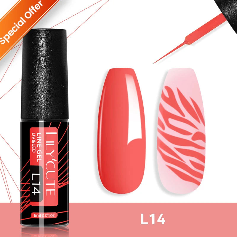 LILYCUTE 7ml Gold Sparkling Glitter Gel Nail Polish Semi Permanent UV Gel Soak off UV LED Nail Gel Varnish For Nail Manicure DIY