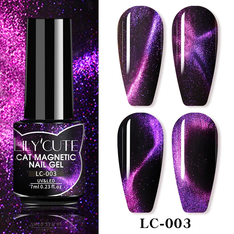 LILYCUTE Thermal Nail Gel Polish 3 Layers Temperature Shiny Color Changing Series Semi Permanent  Soak Off UV Nail Gels Polish