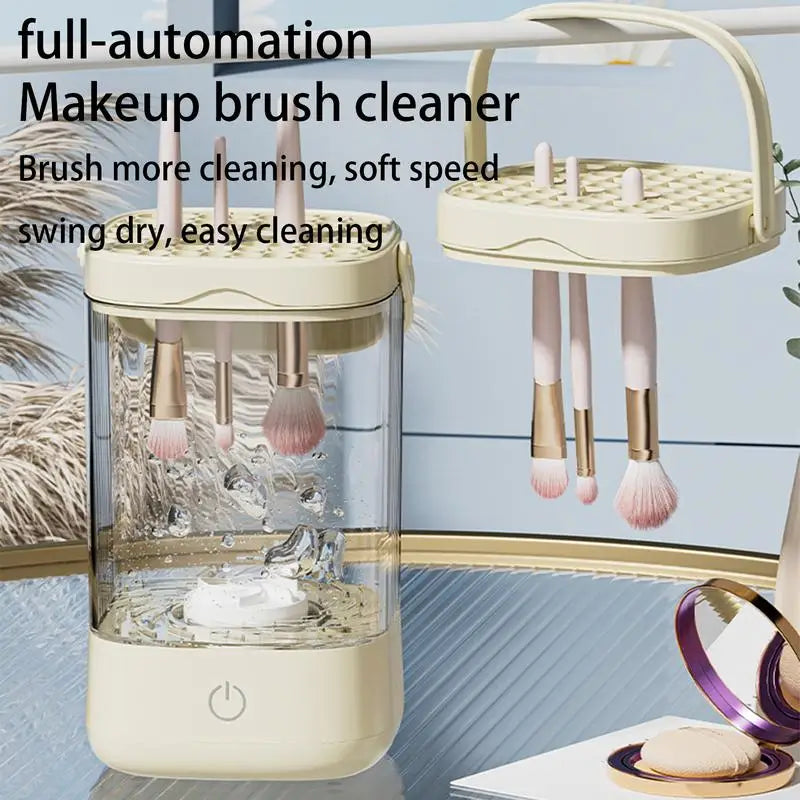 Makeup Brush Cleaner Machine USB Brush Quick Drying Cleaning Storage IP65 Waterproof 7000 Rpm Makeup Cleaner For Brushes Cleaner