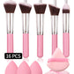 High Grade Pink makeup brush quality synthetic foundation brush Makeup sponge Makeup puff professional makeup tool set