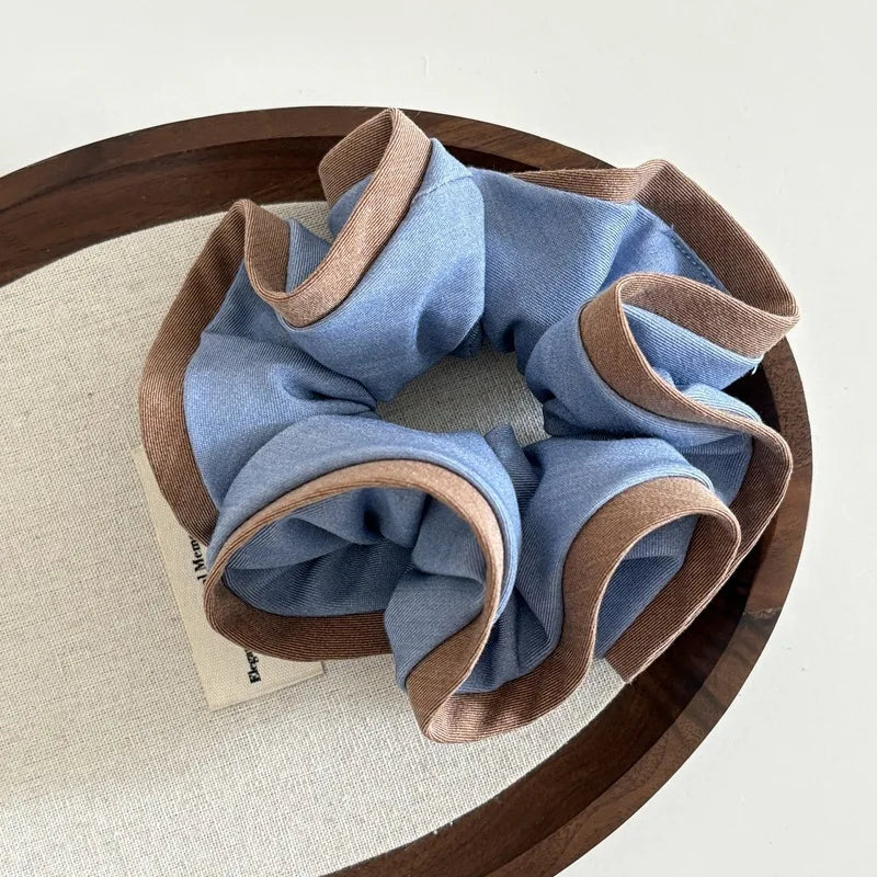 Scrunchies for Hair New Fashion Luxury Satin Silk Hair Loop Bud Shaped HairTies Hair Scrunch for Girls  Headwear