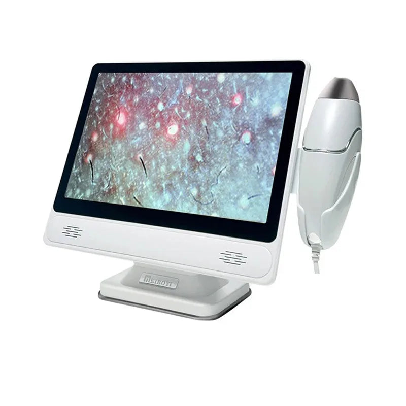 2026 Professional Hair Scalp Camera Detector HD Digital Skin Analyzer Hair Follicle Oil Moisture Test Device 10 Inch Skin Tester