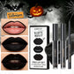 Halloween matte lip gloss, long-lasting and waterproof, highly pigmented and easy to apply, gothic style