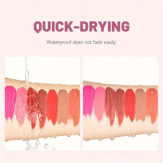 Velvet Matte Liquid Lipstick, Lightweight Thin-as-Fog Texture, Long Lasting Waterproof Lip Makeup Gift for Women
