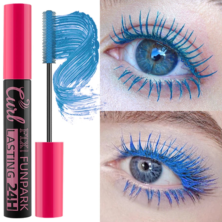 9 Color Mascara Thick Curl Waterproof  Natural Eyelash  Long Lasting Blue White Green Pink Black Eye Makeup Korean cosmetics