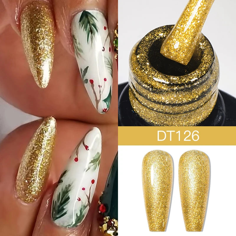 MEET ACROSS 7ml Eggshell Thermal Gel Nail Polish Temperature Changing Gradient Nail Art Varnish Winter Soak Off Gel For Nails
