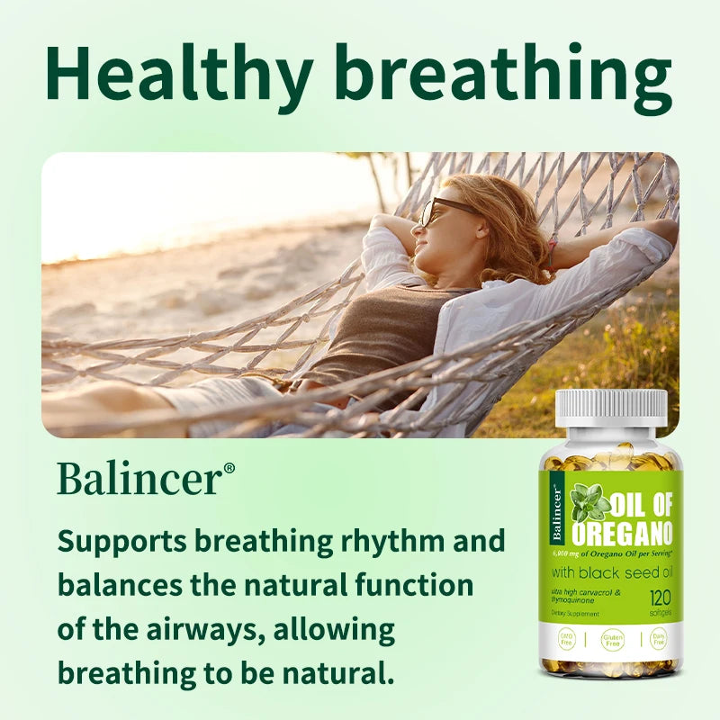 Oregano Oil Capsules-Improves Digestion and Intestinal Health,Balances Intestinal Flora,Boosts Blood Circulation,Immune System