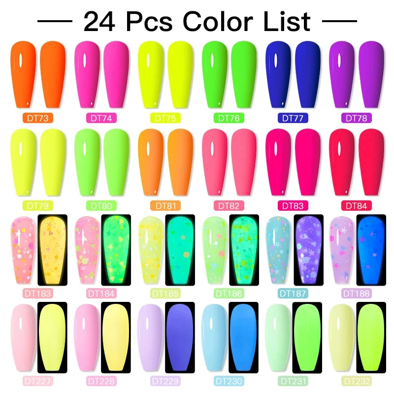 140/160pcs Colorful Gel Nail Polish Set Nail  Art Semi-permanent Varnish Soak Off Uv LED Gel Professional Manicure Set Nails Kit