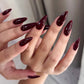 Wine Red Long Stiletto Fake Nails for Halloween Party Full Cover Press On Nail Spicy Girls Charm Manicure Daily False Nail 24Pcs