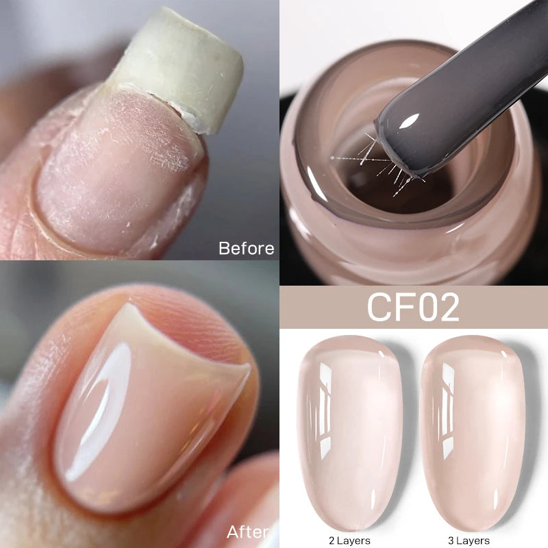 UR SUGAR 7ml Nude Crystal Rubber Base Gel Natural Color Semi Permanent Soak off UV LED Gel Nail Art Varnish