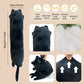 USB Heated Small Black Cat Pillow Heating Pad for Period Cramp 5 Temperature Levels 5 Timer Setting 45cm/17.7" All Season