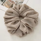Big Size Chiffon Scrunchies For Muslim Women Custom Elastic Volumizing Oversized Neat stitching Malaysian Bunch Hair Tie