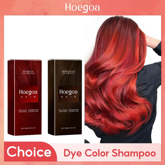 Hair Dye Shampoo Diy Natural Black Color Repair Gray White Hair Non Irritating Hair Coloring Shampoo