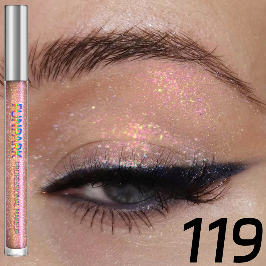Colorful Liquid Eyeshadow Pink Green Black Diamond Shiny Eye Liner Pen Giltter Eyeshadow Palette Makeup Long Lasting Shimmer
