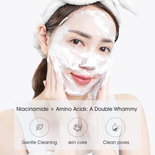 250g Face Wash Amino Acid Cleansing Moisturizing Facial Cleaner Oil Control Pore Shrinking Deep Clean Whitening Skin Care