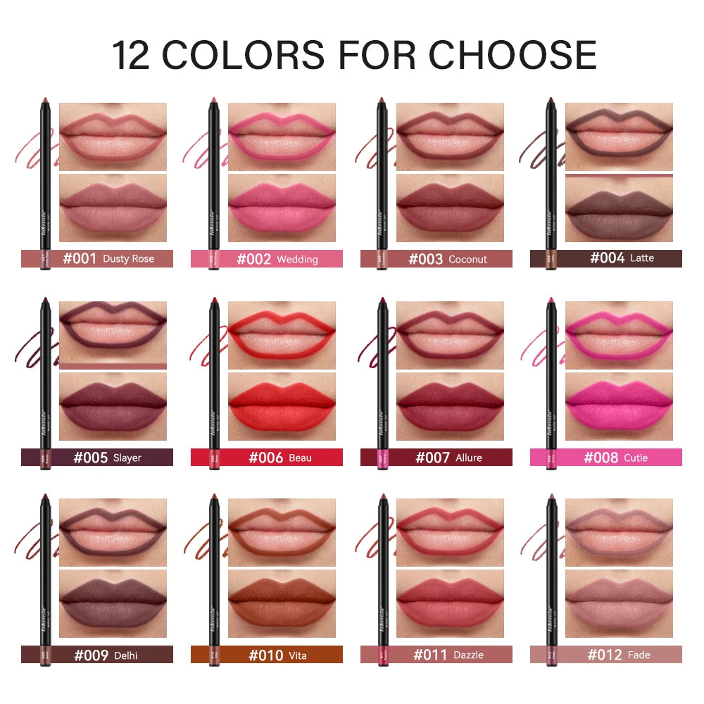 Lip Liners Pencil Eyeliner Lips Original Makeup Long Lasting Lip Liner Set Lipliner Pencil Waterproof Cosmetics Brown Lipstick