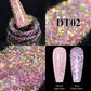 MEET ACROSS 7ml Reflective Glitter Gel Nail Polish Pink Green Purple Sparkling Soak Off UV Gel Polish for Manicure DIY Nail Art