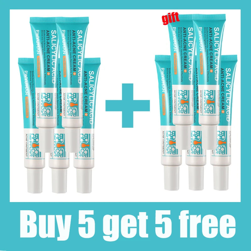Salicylic Acid Acne Treatment Cream Repair Pimple Spots Deep Cleaning Pore Shrinking Anti-acne Oil Control Moisturizer Skin Care