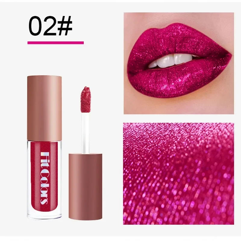 Diamond Matte Velvet Lip Gloss Non-Stick Cup Waterproof Long-lasting Moisturizing Shimmer Liquid Lipstick Makeup  Cosmetic