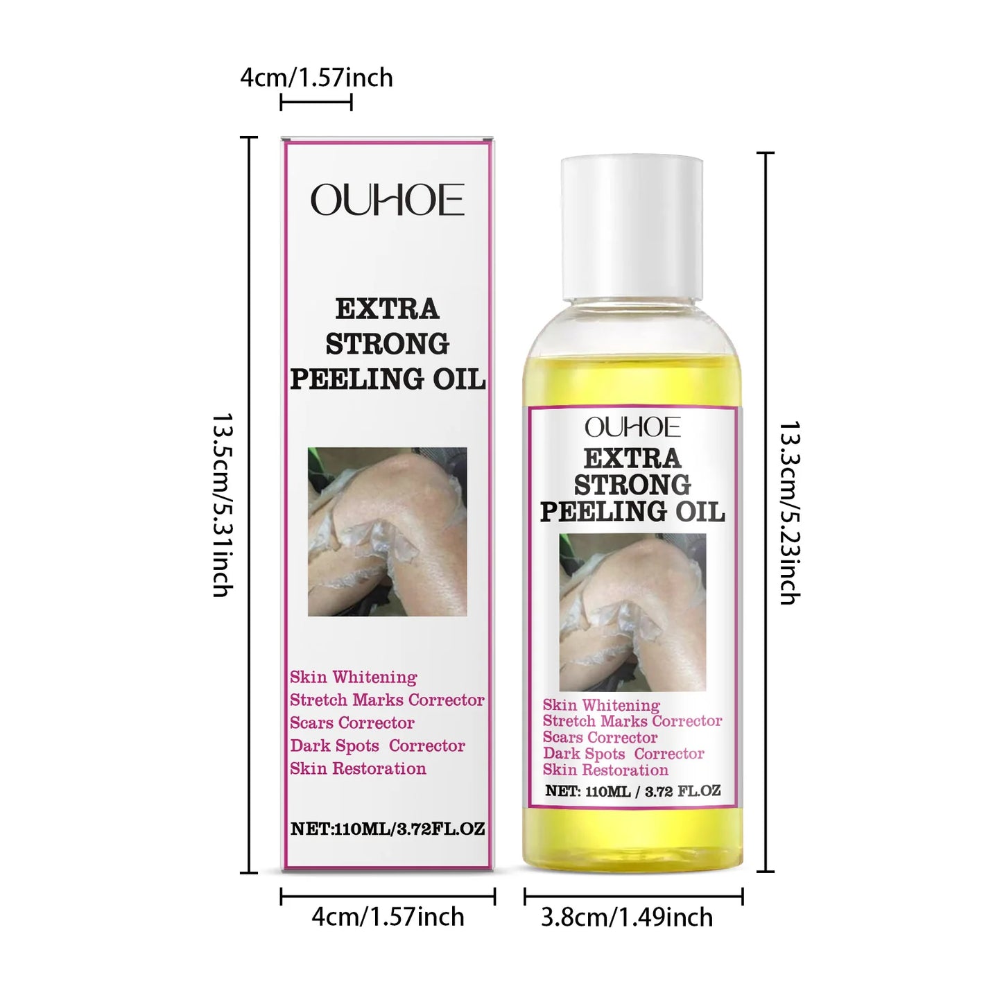 30/110ml Skin Peeling Oil Super Strength Body Peeling Oil Brightening Skin Tone Moisturizing Skin Care Exfoliating Yellow Oil