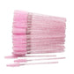 50pcs Disposable Eyelash Brushes Crystal Eye lash Mascara Wands Glitter Lash Comb Spoolies Micro Makeup Applicators