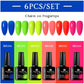 MSRUIOO 6Pcs/Set Colorful Gel Nail Polish Nail Supplies Semi Permanent Soak Off Nail Art Gel Varnish Manicure For Nails