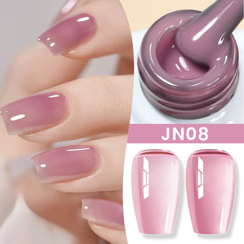 BORN PRETTY Milky White Jelly Nude Gel Nail Polish 10ml White Translucent Soak Off Gel Vernis Semi Permanent Need UV Light Cure