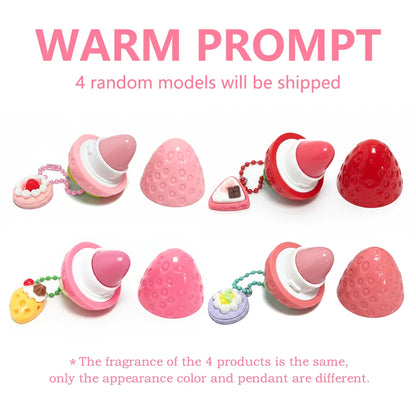 4-Color Random Sending Strawberry Warm Moisturizing Lip balm With Strong Moisturizing Effect, Protecting And Softening Lips
