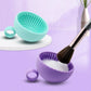 1pc Quick Clean Makeup Brush Cleaner Silicone Scrubber Box Beauty Egg Powder Puff Non-slip Deep Cleaning Bowl Clean Mat Tools