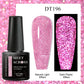 MEET ACROSS 7ml Reflective Glitter Gel Nail Polish Pink Green Purple Sparkling Soak Off UV Gel Polish for Manicure DIY Nail Art