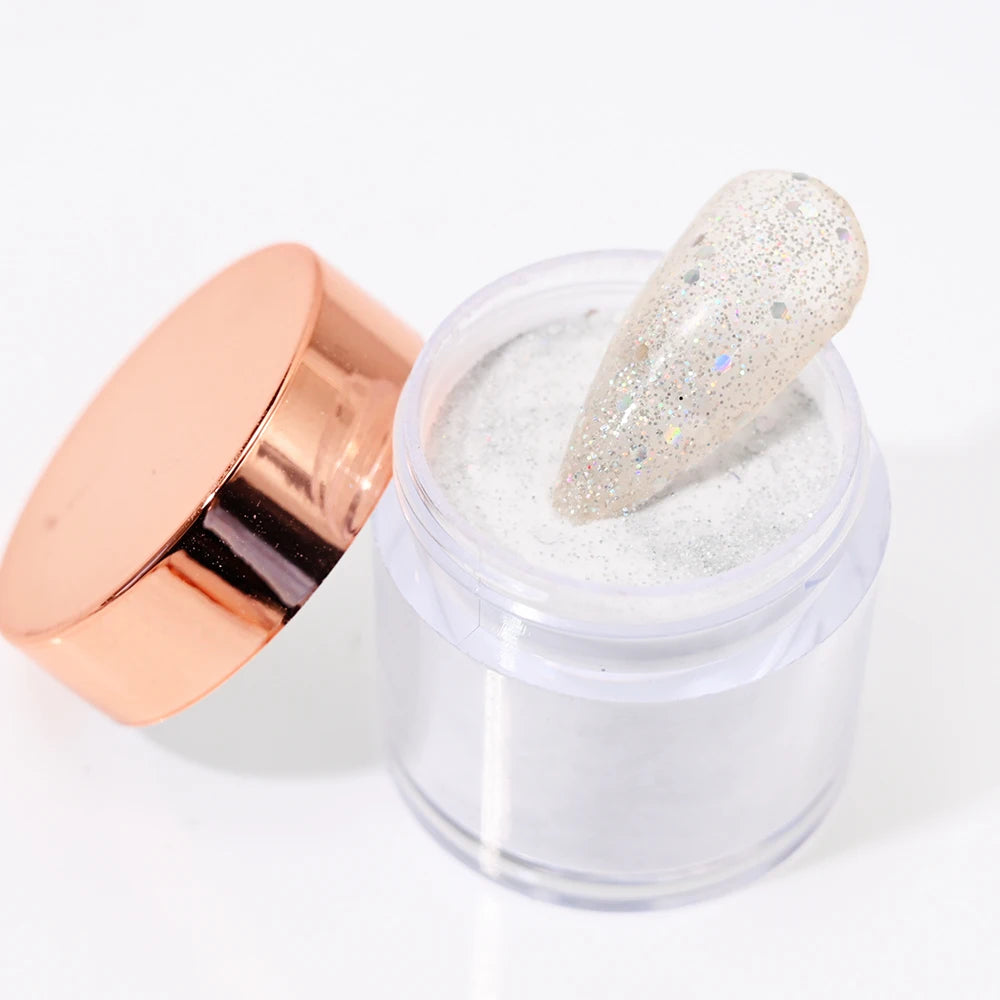 10g/bottle Professional Acrylic Powder Pink/White/Clear Nude Extension Crystal Powder DIY 3IN1 Manicure Polymer Builder Powder