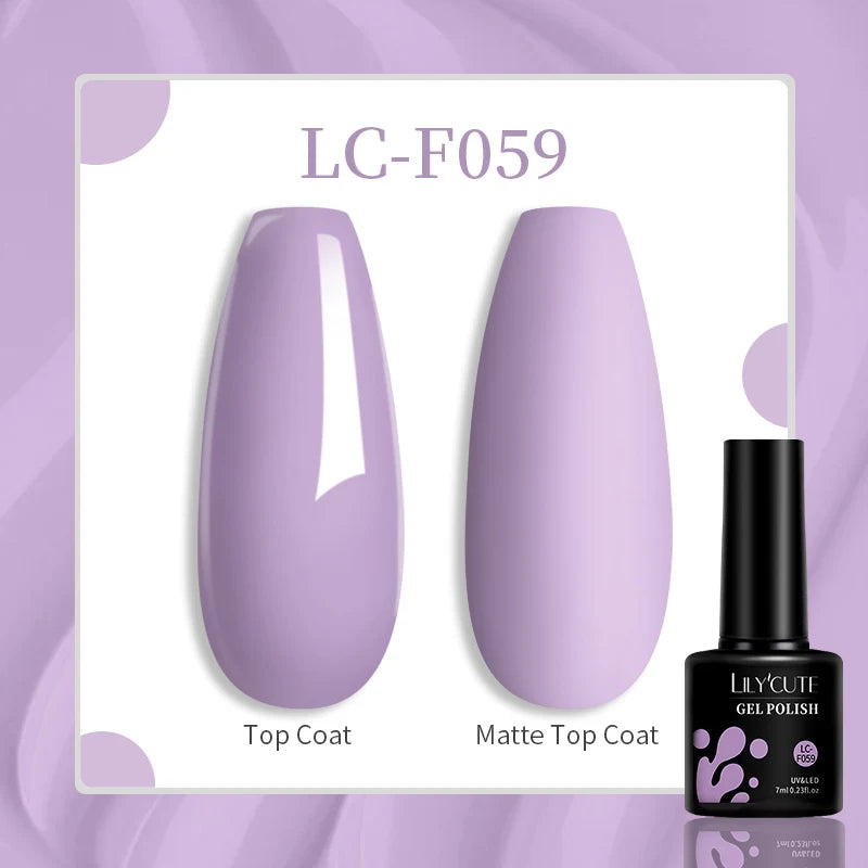 LILYCUTE 7ML Eggshell Gel Nail Polish White Black Material Semi Permanent Autumn Varnish With Any Color Gel Soak Off UV Manicure
