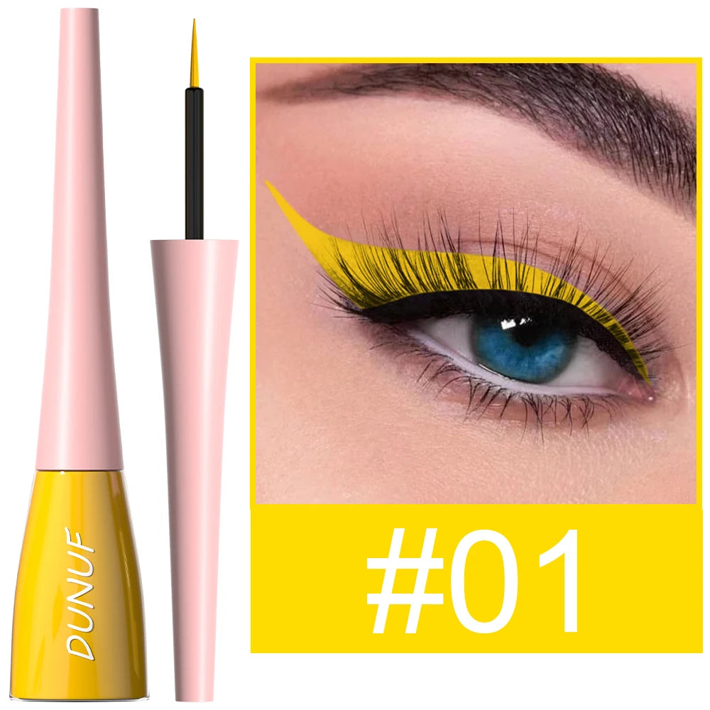 DUNUF 1 Pcs Waterproof Long-Wearing Liquid Eyeliner - Smudge-Resistant, Transfer-Proof, Perfect For Creating Dramatic Looks