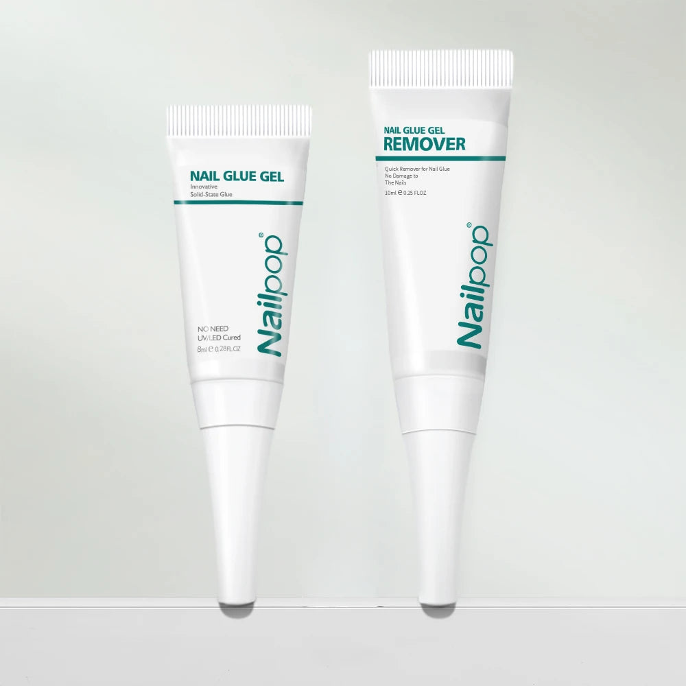 Nailpop Pro Soft Nail Tips Gel Glue 20g Adhesive Fake Nails Long Lasting Soak Off UV Gel Nail Polish Manicure Products for Nails